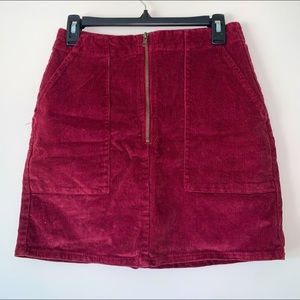 Wild Fable Maroon Corduroy Skirt